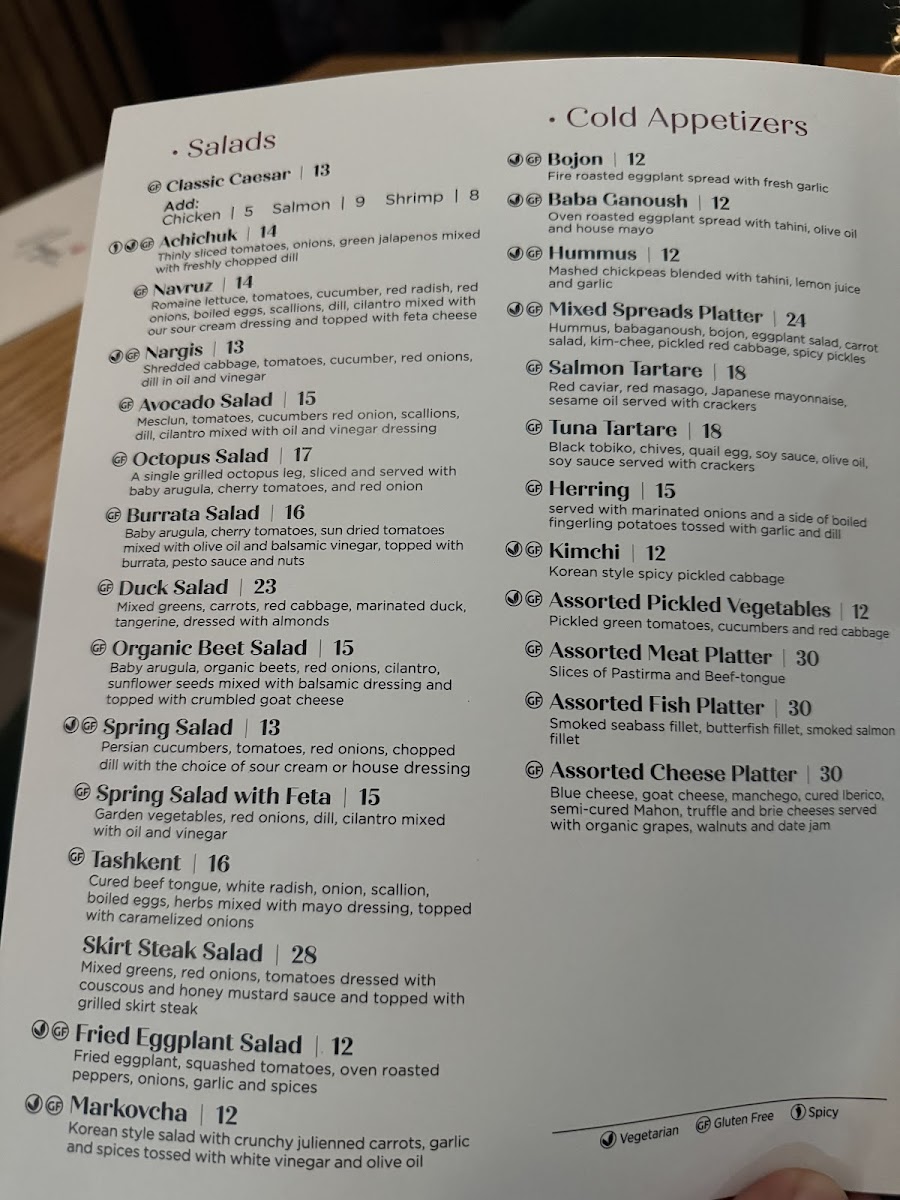 Nargis Cafe Menu - Image 1